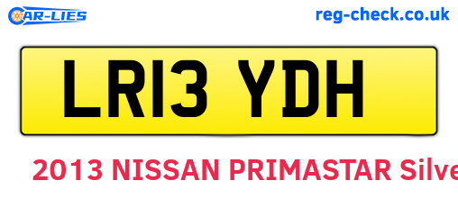 LR13YDH are the vehicle registration plates.