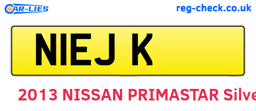 N1EJK are the vehicle registration plates.