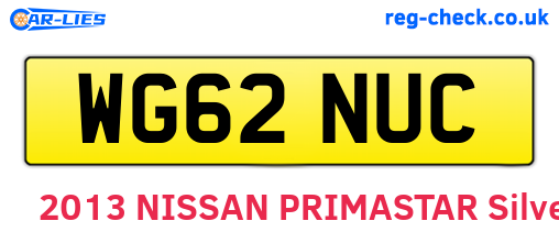 WG62NUC are the vehicle registration plates.