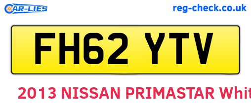 FH62YTV are the vehicle registration plates.