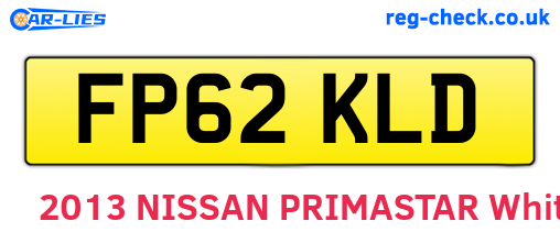 FP62KLD are the vehicle registration plates.