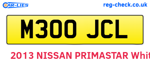 M300JCL are the vehicle registration plates.