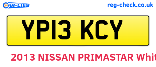 YP13KCY are the vehicle registration plates.