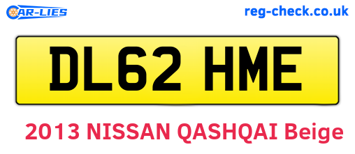 DL62HME are the vehicle registration plates.