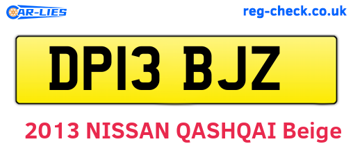DP13BJZ are the vehicle registration plates.