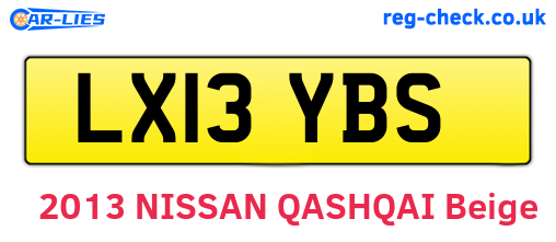 LX13YBS are the vehicle registration plates.