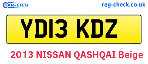 YD13KDZ are the vehicle registration plates.