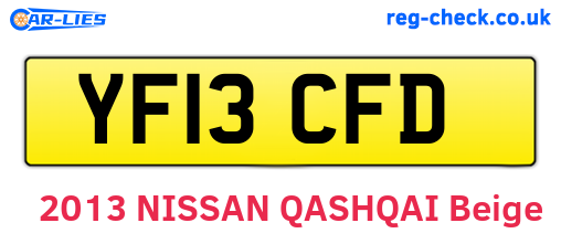 YF13CFD are the vehicle registration plates.