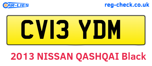 CV13YDM are the vehicle registration plates.