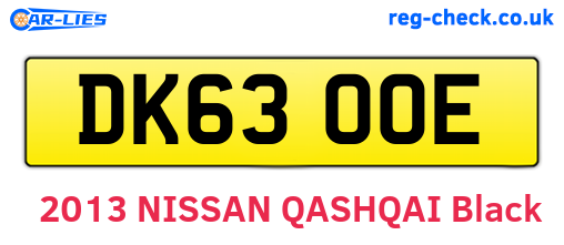 DK63OOE are the vehicle registration plates.