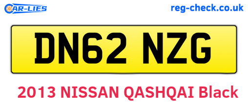 DN62NZG are the vehicle registration plates.