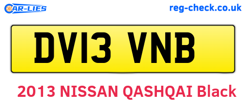 DV13VNB are the vehicle registration plates.