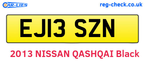 EJ13SZN are the vehicle registration plates.