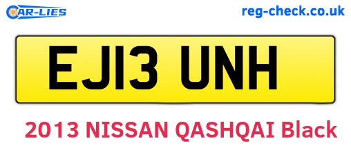 EJ13UNH are the vehicle registration plates.