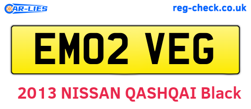 EM02VEG are the vehicle registration plates.