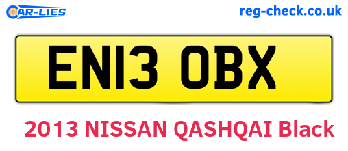 EN13OBX are the vehicle registration plates.