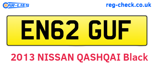 EN62GUF are the vehicle registration plates.