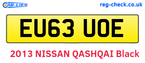 EU63UOE are the vehicle registration plates.