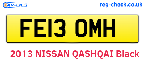 FE13OMH are the vehicle registration plates.