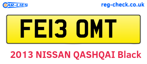 FE13OMT are the vehicle registration plates.