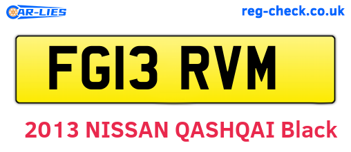 FG13RVM are the vehicle registration plates.
