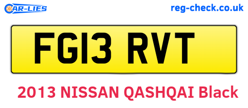 FG13RVT are the vehicle registration plates.