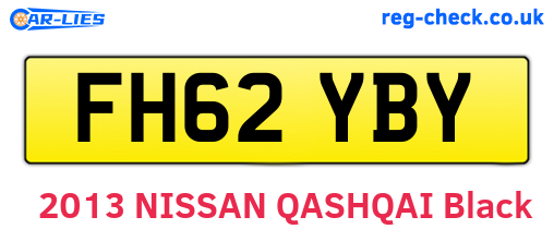 FH62YBY are the vehicle registration plates.