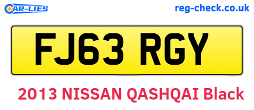 FJ63RGY are the vehicle registration plates.