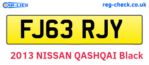 FJ63RJY are the vehicle registration plates.