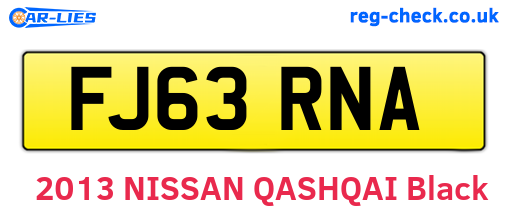 FJ63RNA are the vehicle registration plates.