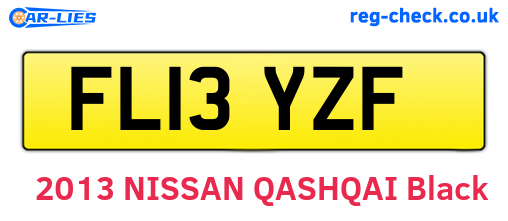 FL13YZF are the vehicle registration plates.