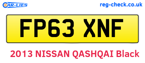 FP63XNF are the vehicle registration plates.