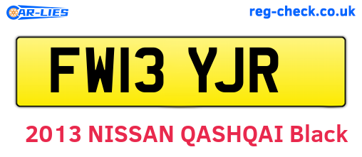 FW13YJR are the vehicle registration plates.