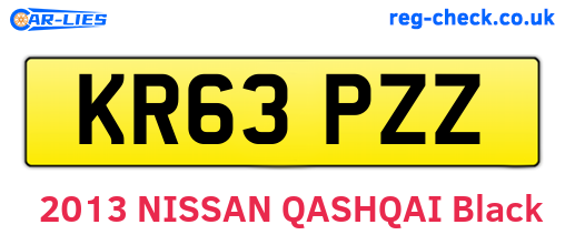 KR63PZZ are the vehicle registration plates.