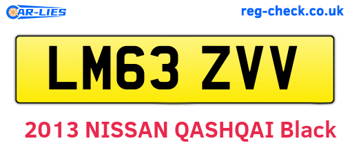LM63ZVV are the vehicle registration plates.