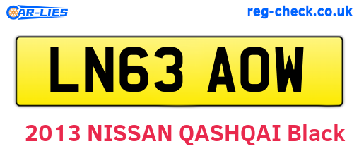LN63AOW are the vehicle registration plates.
