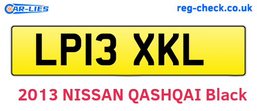 LP13XKL are the vehicle registration plates.