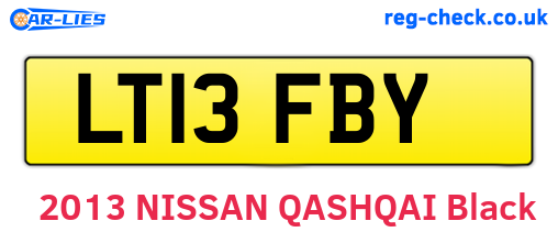 LT13FBY are the vehicle registration plates.