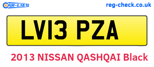 LV13PZA are the vehicle registration plates.