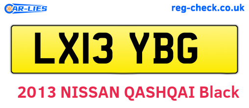 LX13YBG are the vehicle registration plates.