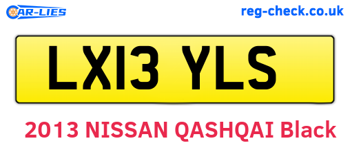 LX13YLS are the vehicle registration plates.