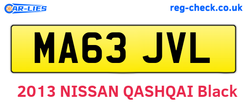 MA63JVL are the vehicle registration plates.