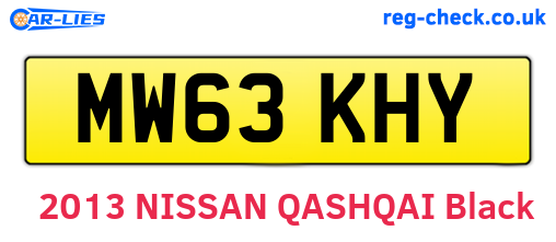 MW63KHY are the vehicle registration plates.