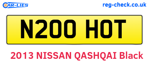 N200HOT are the vehicle registration plates.