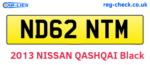 ND62NTM are the vehicle registration plates.