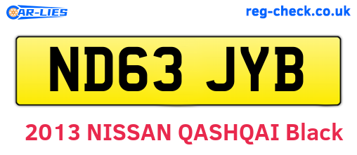 ND63JYB are the vehicle registration plates.
