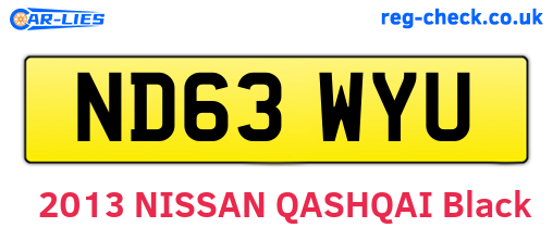 ND63WYU are the vehicle registration plates.