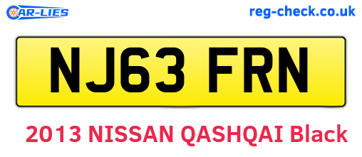 NJ63FRN are the vehicle registration plates.