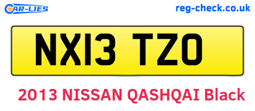NX13TZO are the vehicle registration plates.