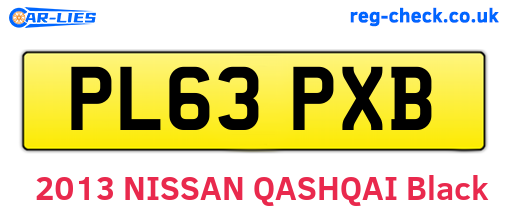 PL63PXB are the vehicle registration plates.
